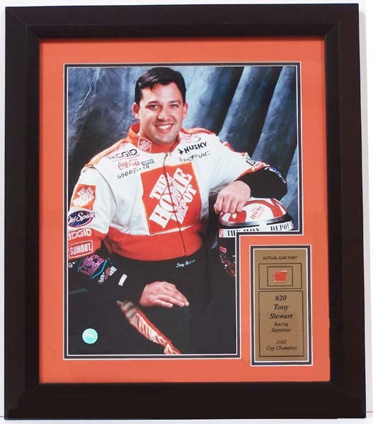 22x26 Game Used Frame - Tony Stewart