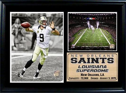 12x18 Photo Stat Frame - Drew Brees New Orleans Saints