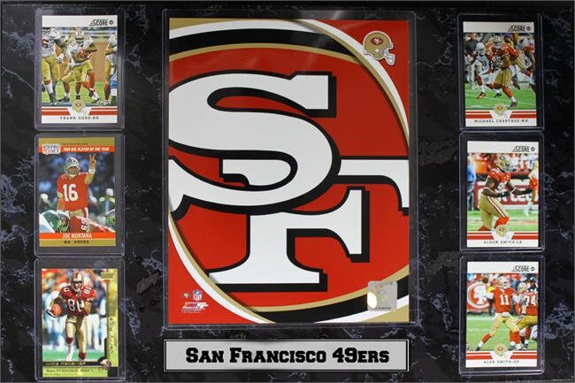 13x27 Six Card Plaque -San Francisco 49ers