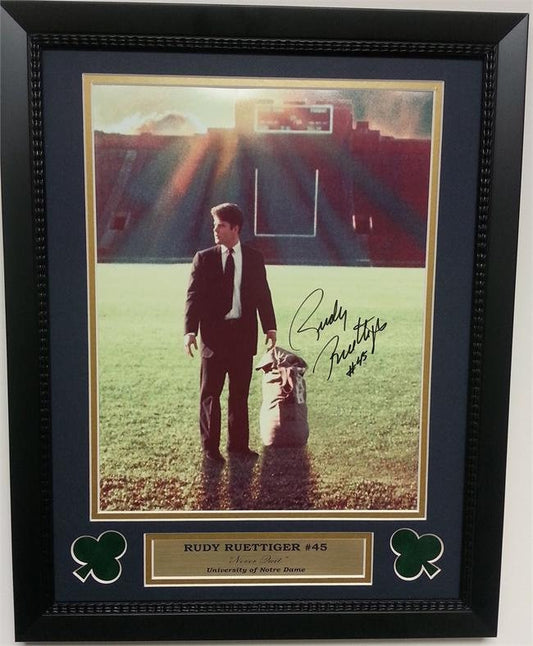 14x18 Autographed Frame - Rudy Ruetiger Notre Dame