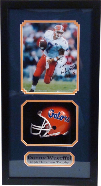 Autographed Shadowbox W/Mini Helmet - Danny Wuerffel