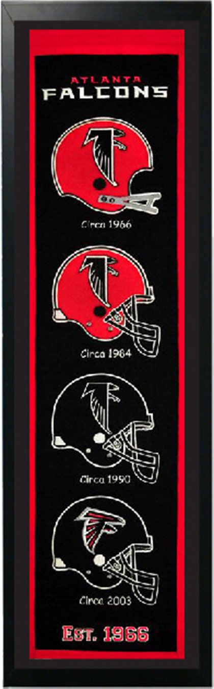 Atlanta Falcons Logo History Felt Banner 14 x 37