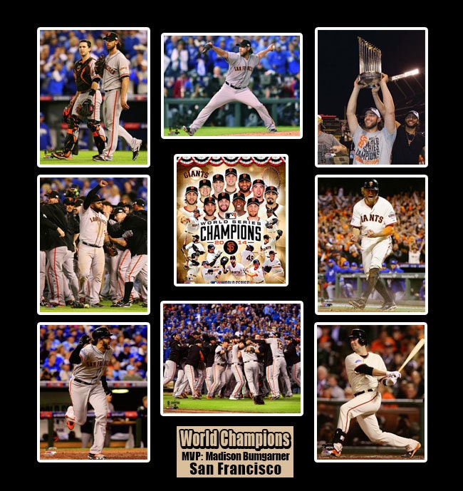 30x34 9 Photo Collage - San Francisco Giants 2014 Champions