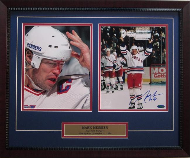 12x18 Autographed Frame - Mark Messier New York Rangers