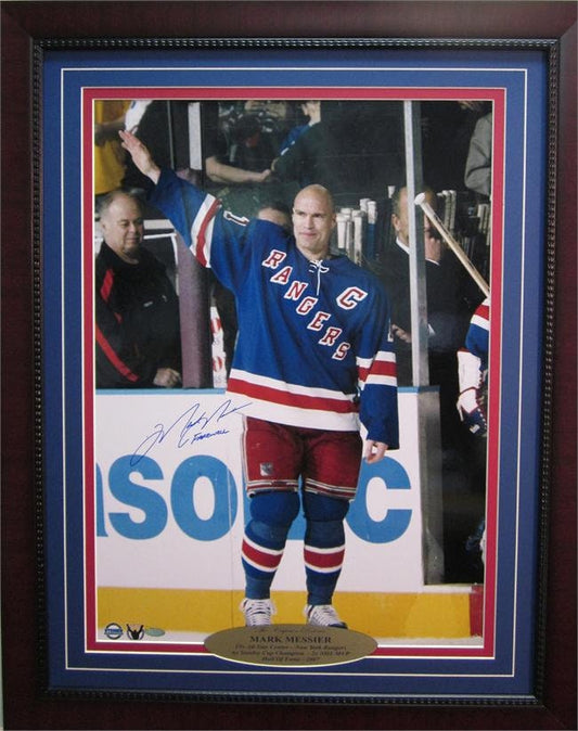 20x24 Autographed Frame - Mark Messier New York Rangers