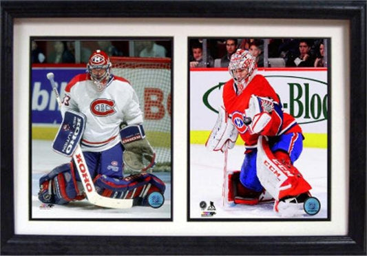 12x18 Double Frame - Montreal Canadiens Then and Now