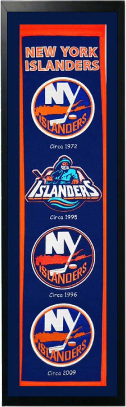 New York Islanders Logo History Felt Banner 14 x 37