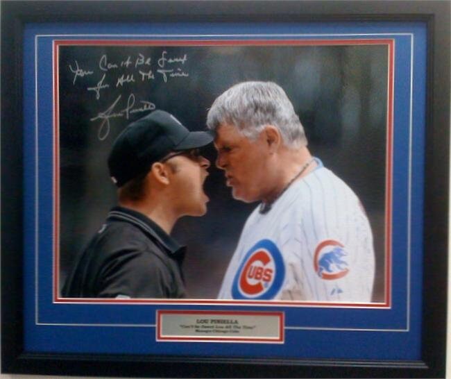 11x14 Autograph Frame - Lou Piniella Chicago Cubs