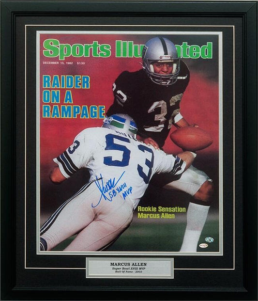 20x24 Autographed Frame - Marcus Allen Oakland Raiders SI Cover