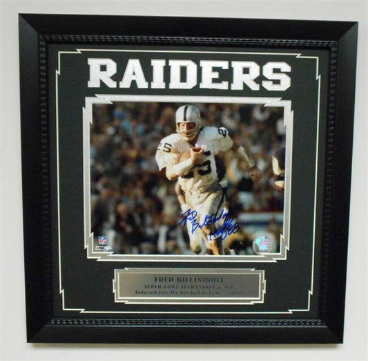 14x14 Autographed Frame - Fred Biletnikoff Oakland Raiders