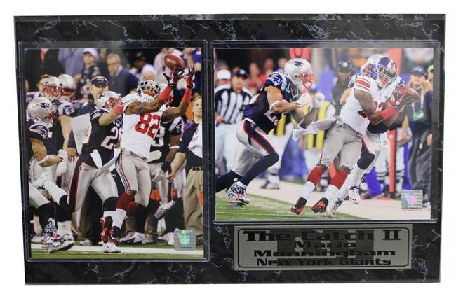 13x20 Stat Plaque - Mario Manningham The Catch 2