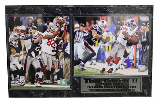 13x20 Stat Plaque - Mario Manningham The Catch 2