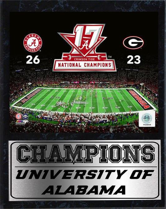 12x15 Stat Plaque - 2017 National Champion Alabama Crimson Tide 2