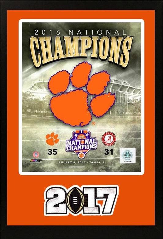 11x14 Patch Frame - 2016 National Champions Clemson