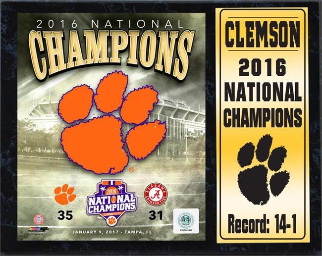 12x15 Stat Plaque - 2016 National Champions Clemson