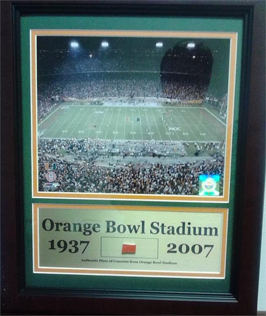 11X14 Game Used Frame - University of Miami Orange Bowl