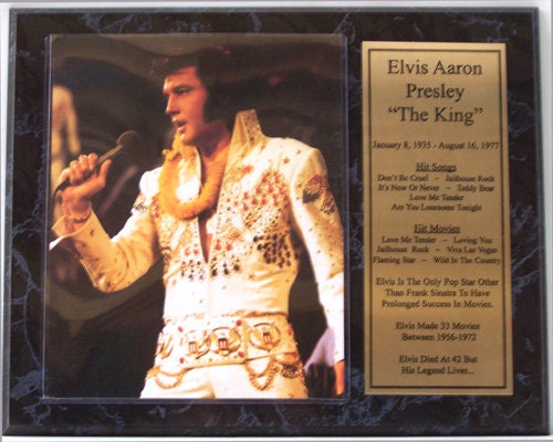 12x15 Stat Plaque - Elvis Presley