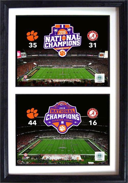 Clemson 2018 National Champions 12x18 Double Frame Horizontal