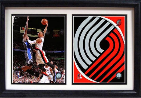 12x18 Double Frame - Damian Lillard Portland Trail Blazers