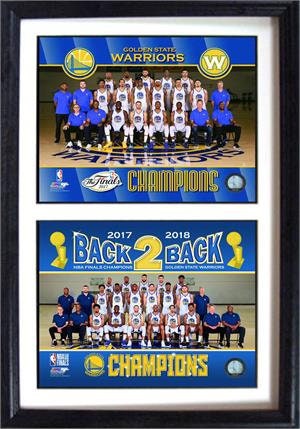 Golden State Warriors 2018 Celebration 12x18 Double Photo Frame
