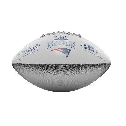 New England Patriots Super Bowl 53 Champions Commemorative Composite Metallic Football