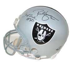 Jerry Rice & Rich Gannon Autographed Oakland Raiders Pro Line Helmet by Riddell