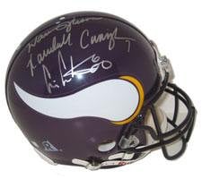 Cris Carter, Randall Cunningham & Warren Moon Autographed Minnesota Vikings Pro Line Helmet by Riddell