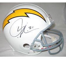 LaDainian Tomlinson Autographed San Diego Chargers White Throwback Pro Line Helmet by Riddell