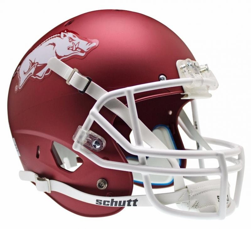Arkansas Razorbacks Football Red Matte Helmet