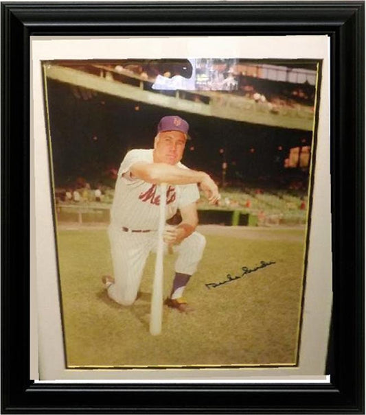 20x24 Autographed Frame - Duke Snider New York Mets