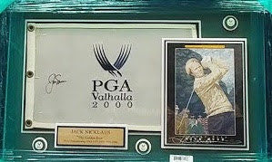 Jack Nicklaus Valhalla 2000 PGA Autographed w/ Photo & Nameplate