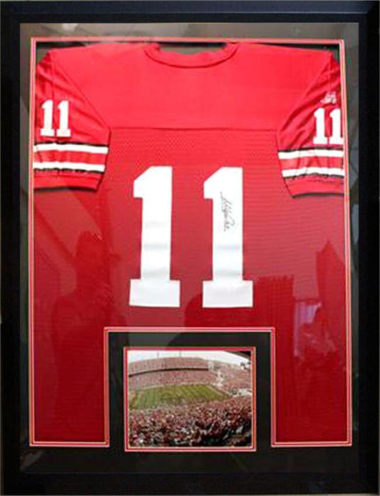 30x34 Framed Autographed Custom Jersey - Anthony Gonzalez Ohio State University