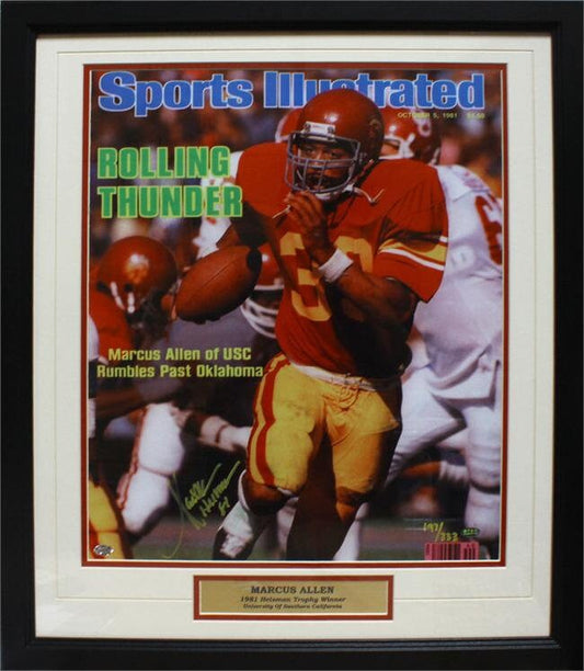 20x24 Autographed Frame - Marcus Allen SI Cover