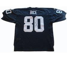 Jerry Rice Autographed Jersey Authentic Oakland Raiders Black Reebok -- size 50