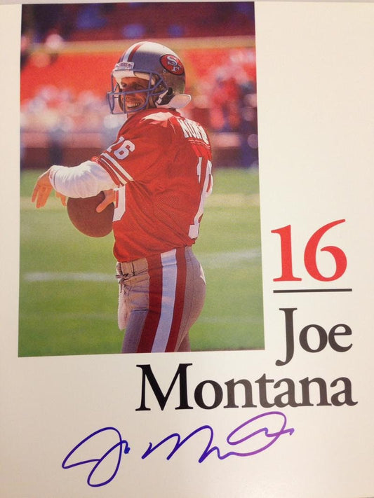 Joe Montana Autographed 16 Retirement Book