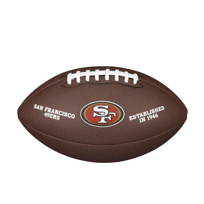 San Francisco 49ers Team Logo Composite NFL Football by Wilson