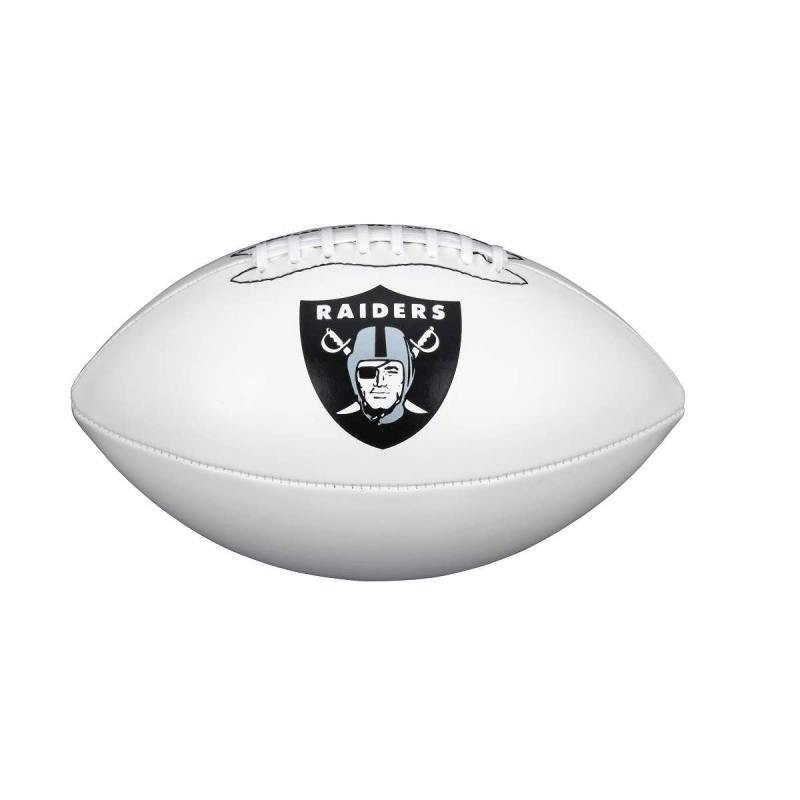 Oakland Raiders Four White Panel Footballs by Wilson