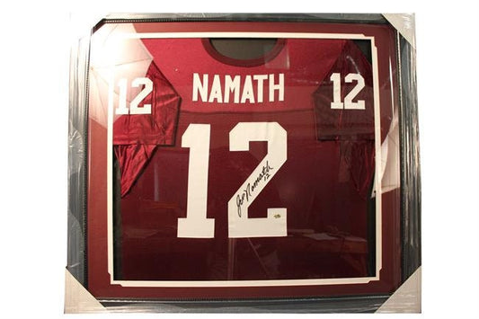 30x34 Framed Autographed Custom Jersey - Joe Namath University of Alabama