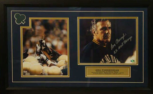 12x18 Autographed Frame - Ara Parseghian Notre Dame