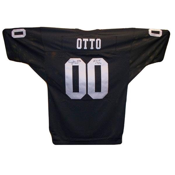 Jim Otto Autographed Jersey Authentic Oakland Raiders Black with "00" & "HOF 1980"