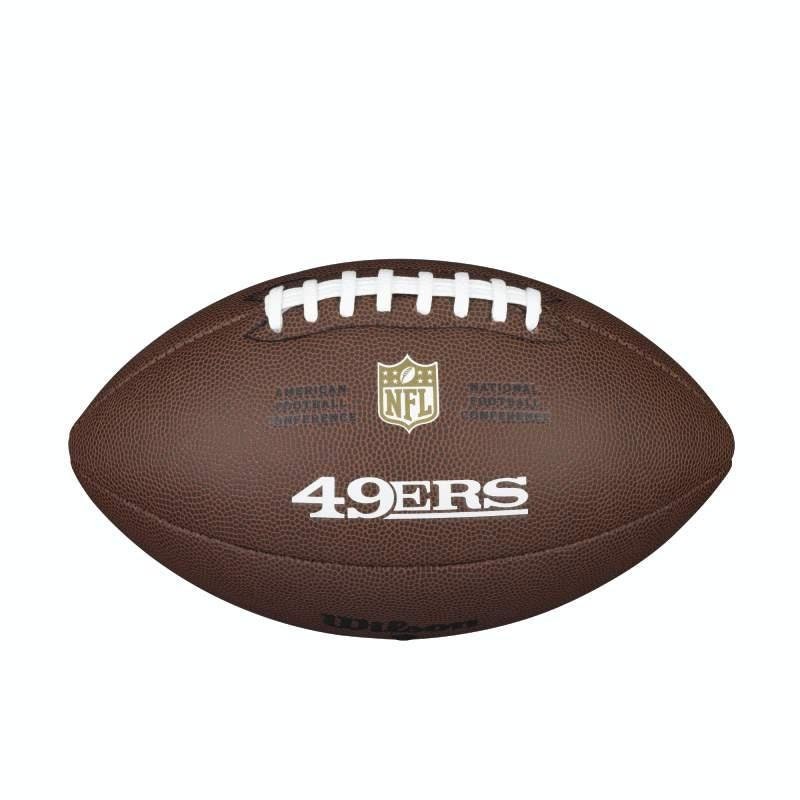 San Francisco 49ers Team Logo Composite NFL Football by Wilson