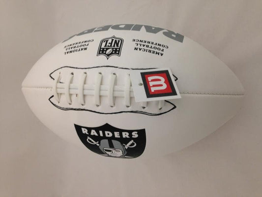 Oakland Raiders Four White Panel Footballs by Wilson