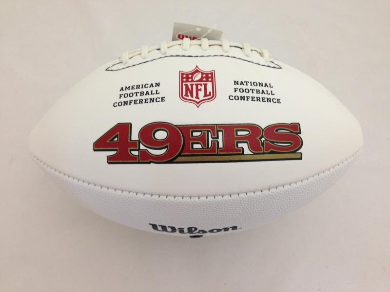 San Francisco 49ers Four White Panel Footballs by Wilson