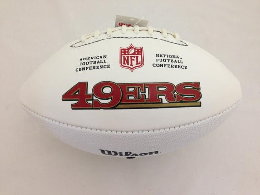 San Francisco 49ers Four White Panel Footballs by Wilson