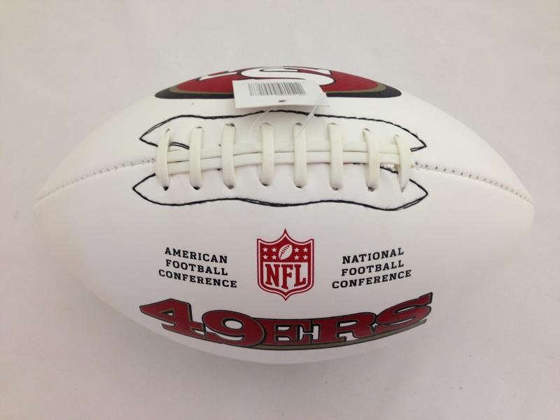 San Francisco 49ers Four White Panel Footballs by Wilson