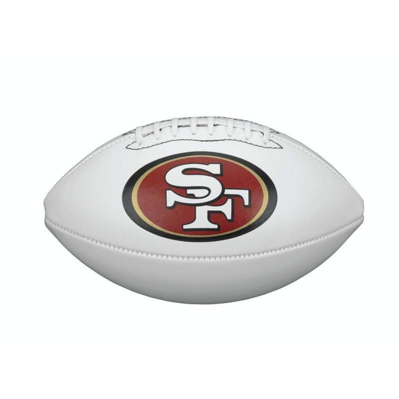 San Francisco 49ers Four White Panel Footballs by Wilson