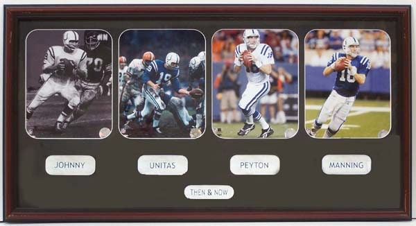 15x35 4-Photo Frame - Indianapolis Colts Then and Now