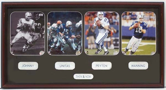 15x35 4-Photo Frame - Indianapolis Colts Then and Now