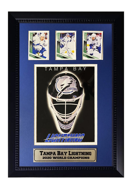 Tampa Bay Hockey 2020 Champions Celebrate Frame 12x18 logo