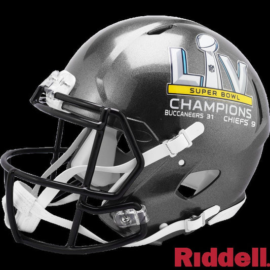 Super Bowl 55 Champions Buccaneers Speed Authentic Helmet by Riddell